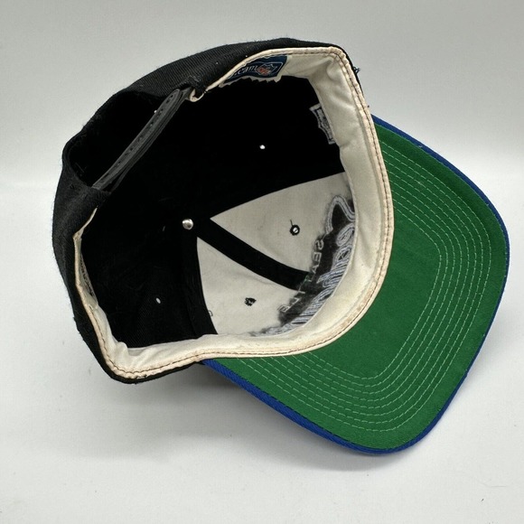 VTG Sports Specialties Seattle Seahawks Script NFL Snapback Hat Cap Black Wool - Picture 9 of 9